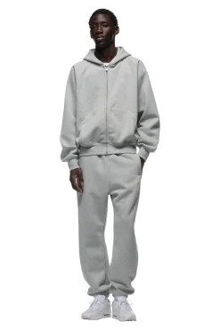 ZIP HOODIE GREY MELANGE