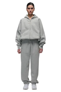 ZIP HOODIE GREY MELANGE