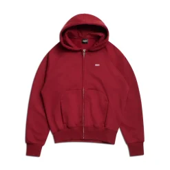 ZIP HOODIE WINE RED